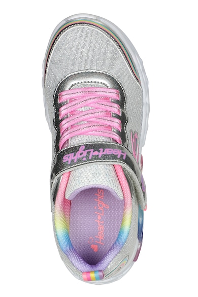 Skechers Infinite Heart tépőzáras sneaker csillámos dizájnnal Lány