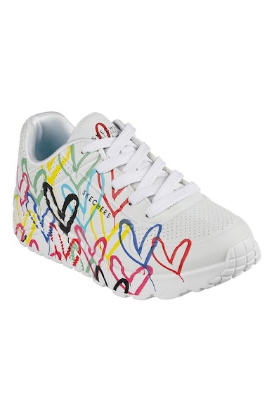 Skechers Pantofi sport cu imprimeu cu inimi Uno Lite - Spread Fete