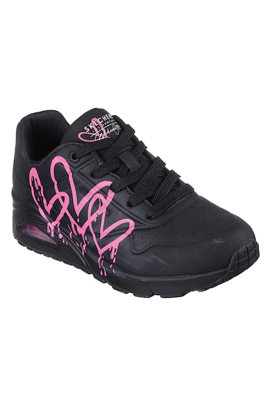 Skechers Uno Dripping műbőr sneaker kontrasztos mintával női