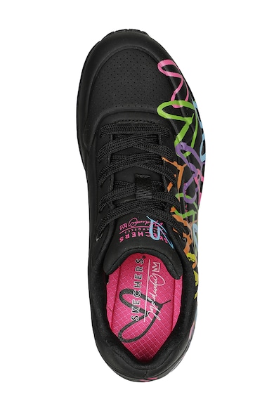 Skechers Uno-Highlight Love műbőr sneaker kontrasztos mintával női