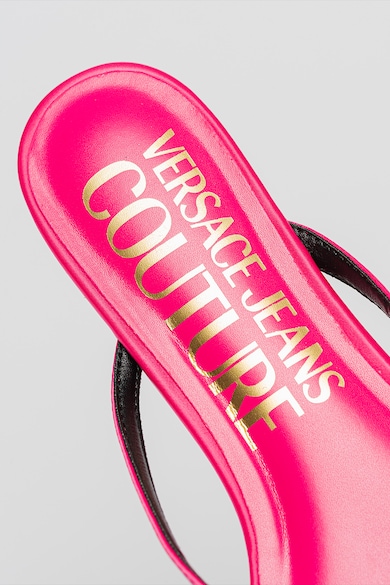 Versace Jeans Couture Lakkozott műbőr flip-flop papucs női