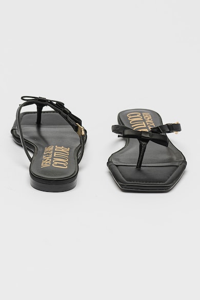 Versace Jeans Couture Lakkozott műbőr flip-flop papucs női