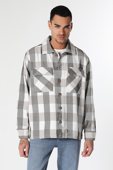 COLIN'S Kockás ing fedőlapos zsebekkel férfi
