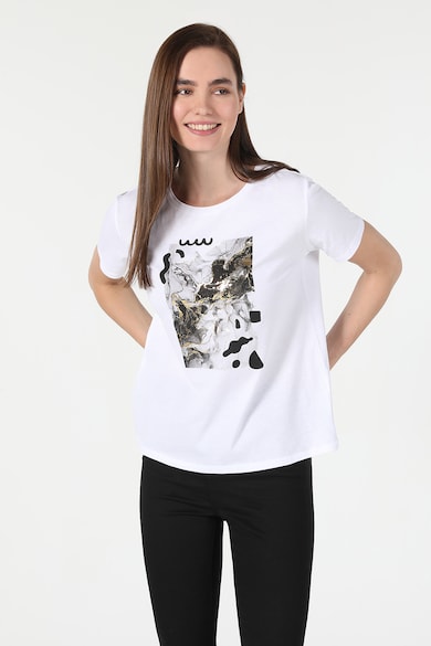 COLIN'S Tricou de bumbac cu imprimeu abstract Femei