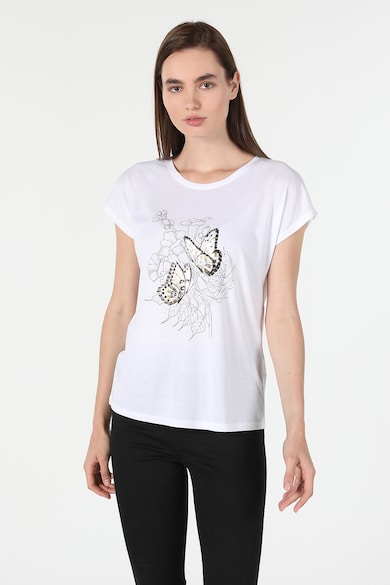 COLIN'S Тениска с овално деколте и фигурална щампа Жени