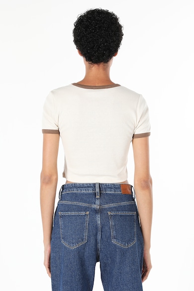 COLIN'S Crop póló kontrasztos részletekkel női