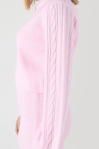 COLIN'S Csavart kötésmintás pulóver rövid gallérral női