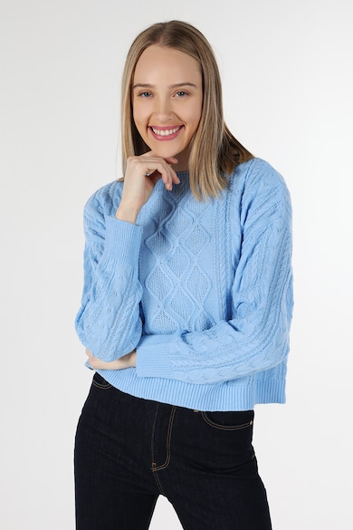 COLIN'S Csavart kötésmintás bő fazonú pulóver női