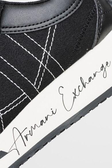 ARMANI EXCHANGE Műbőr sneaker logós részletekkel női