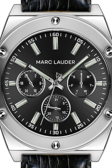 Marc Lauder Мултифункционален часовник с релефна кожена каишка Мъже
