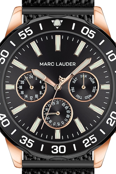 Marc Lauder Chrono karóra hálós fémszíjjal férfi