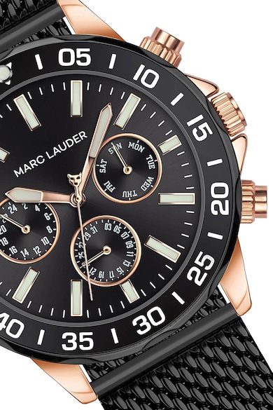 Marc Lauder Chrono karóra hálós fémszíjjal férfi