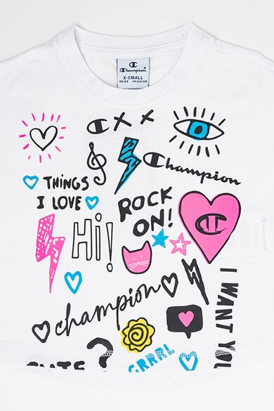 Champion Graffiti mintás pamutpóló Lány