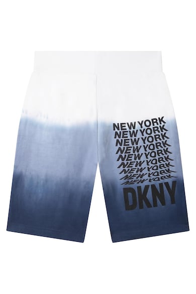DKNY Pantaloni scurti cu model tie-dye si imprimeu text Baieti