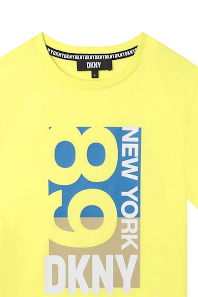 DKNY Памучна тениска с фигурална щампа Момчета