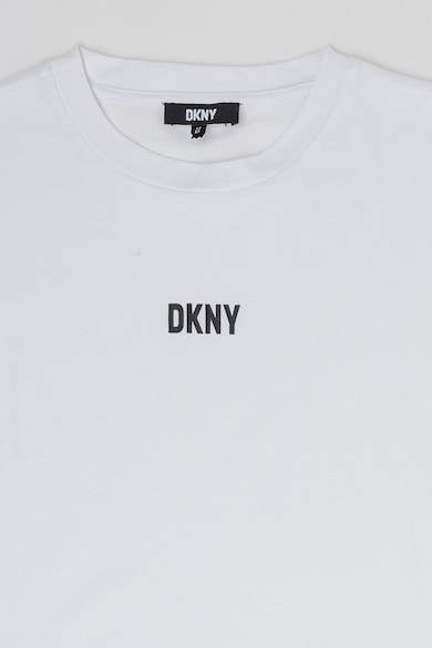 DKNY Памучна тениска с ресни Момичета