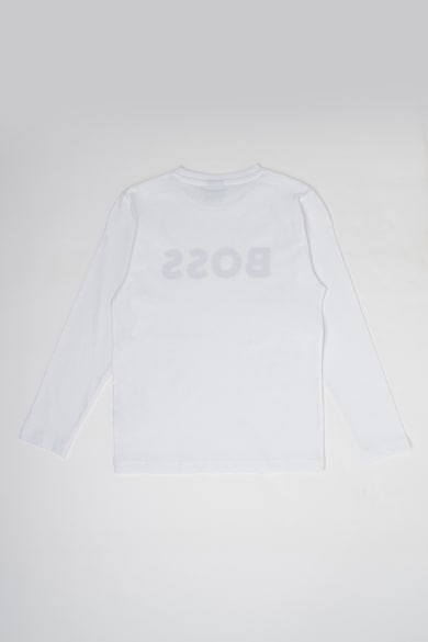 BOSS Kidswear Блуза с овално деколте и контрастно лого Момчета