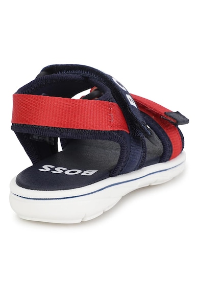 BOSS Kidswear Sandale cu detalii logo si velcro Baieti