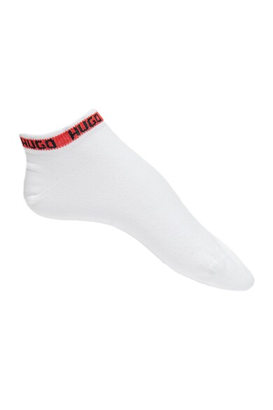 HUGO Uniszex rövid szárú zokni szett kontrasztos logómintával - 2 pár férfi