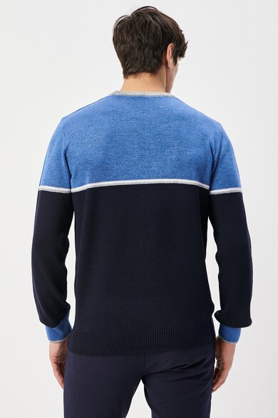AC&Co Kerek nyakú pulóver kontrasztos részletekkel férfi