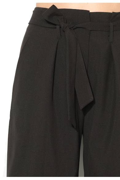 Closet LONDON Pantaloni culotte negri cu funda Femei