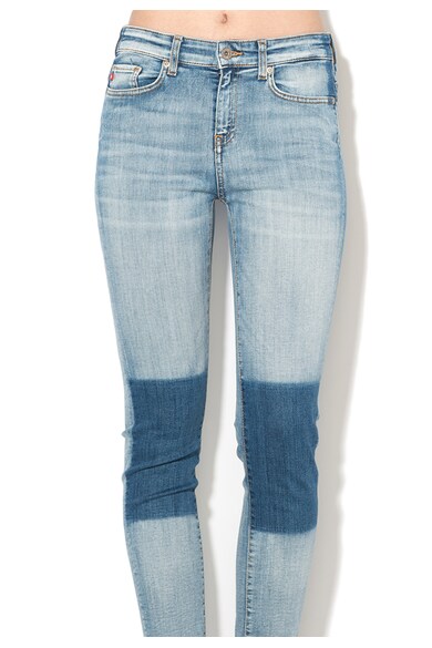 Big Star Blugi skinny cu aspect uzat Adela, Bleu Femei