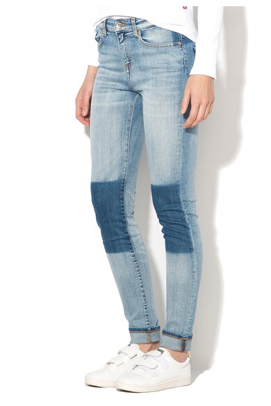 Big Star Blugi skinny cu aspect uzat Adela, Bleu Femei