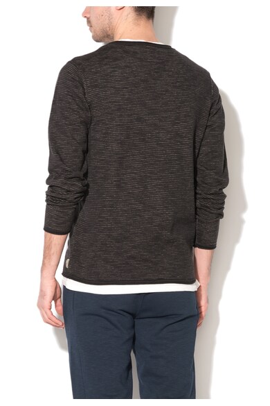 Jack & Jones Pulover negru melange Carlton Barbati