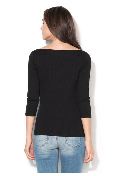 Esprit Bluza neagra cu textura striata Femei