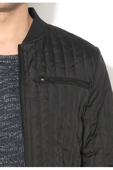 Jack & Jones Jacheta bomber neagra cu vatelina Jerry Barbati