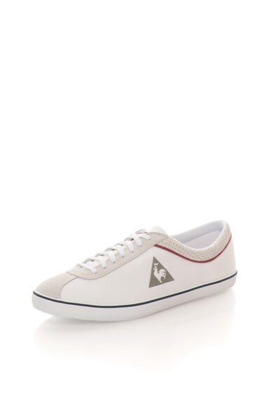 Le Coq Sportif Tenisi alb prafuit cu garnituri de piele intoarsa Santa Fred Barbati