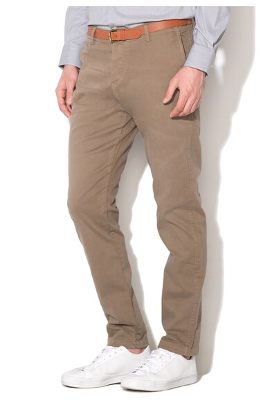 Jack & Jones Pantaloni kaki deschis cu o curea de piele Cody Lorenzo Barbati