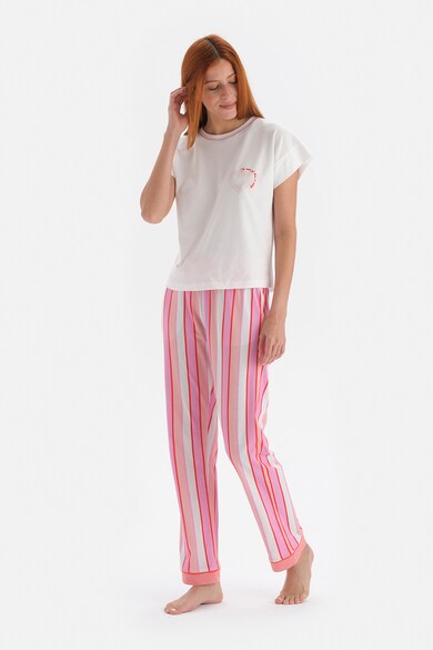 DAGI Pijama cu pantaloni cu model in dungi Femei