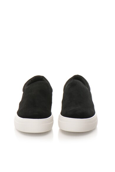 Steve Madden Pantofi slip-on flatform negri de piele intoarsa Gills Femei