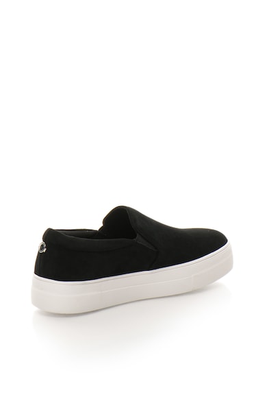 Steve Madden Pantofi slip-on flatform negri de piele intoarsa Gills Femei