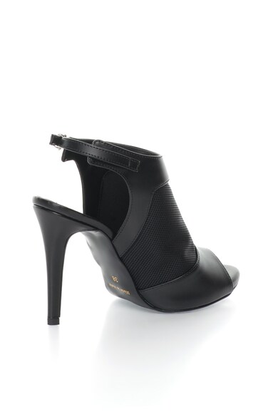 Sisley Sandale slingback negre cu varf decupat Femei