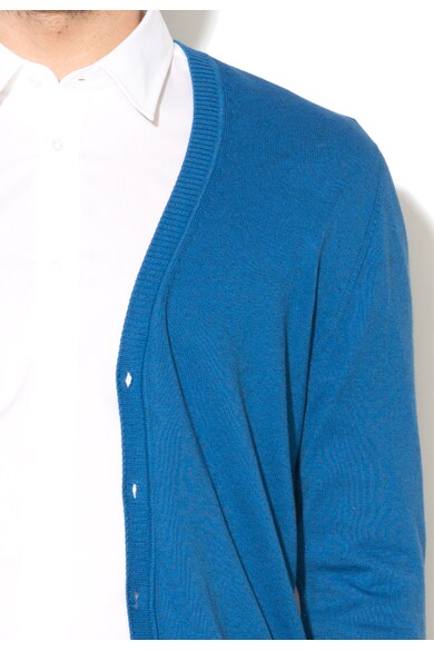 United Colors of Benetton Cardigan albastru cobalt tricotat fin Barbati
