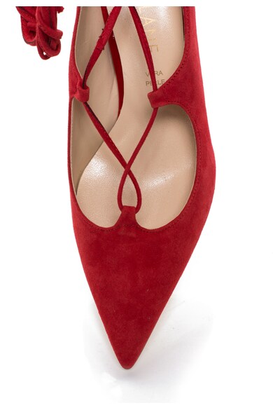 Zee Lane Piros Nyersbőr Cipő Dekoratív Fűzővel női