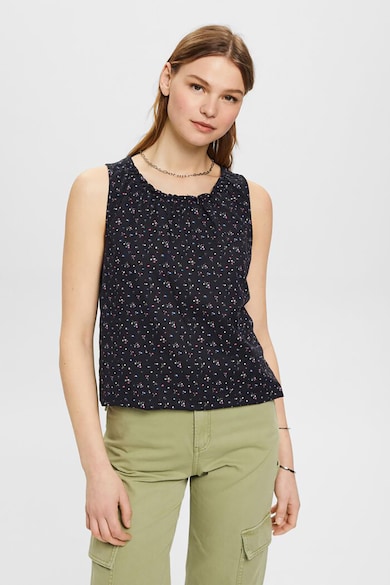 Esprit Top din amestec de in cu model floral Femei