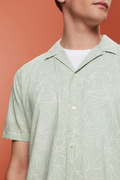Esprit Памучна десенирана риза с модал Мъже