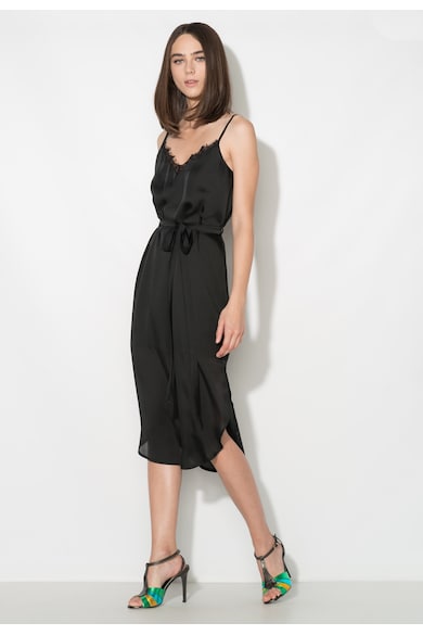 Goodwill among pop Rochie neagra tip furou din satin cu insertie din dantela Zee Lane Collection (1556-1-BLACK) | Fashion Days Goodwill among pop Rochie neagra tip furou din satin cu insertie din dantela Zee Lane Collection (1556-1-BLACK) | Fashion Days