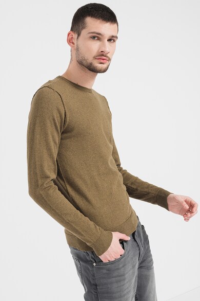 BLEND Памучен пуловер с овално деколте Мъже