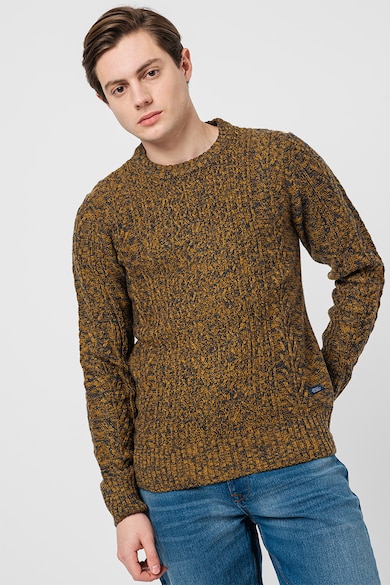 BLEND Пуловер с овално деколте и плетка осморка Мъже
