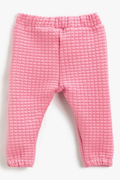 KOTON Pantaloni texturati cu mansete elastice Fete