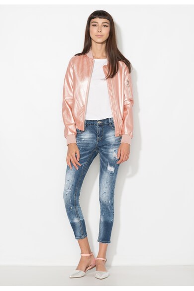 Zee Lane Denim Jacheta bomber roz metalizat Femei