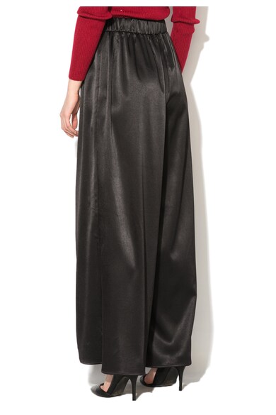 Glamorous Fusta-pantalon neagra de satin cu slit adanc Femei