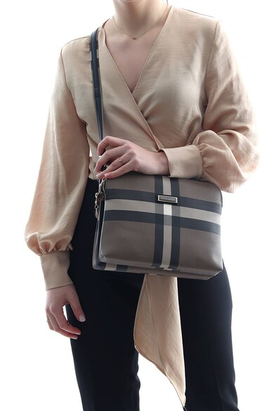 Silver&Polo Keresztpántos műbőr táska kockás részletekkel női
