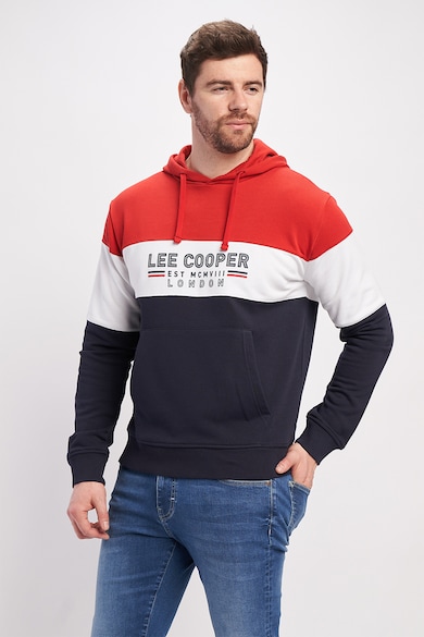 Lee Cooper Худи с цветен блок и лого Мъже