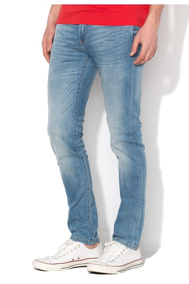 Big Star Jeansi skinny bleu cu aspect decolorat Jeffray Barbati