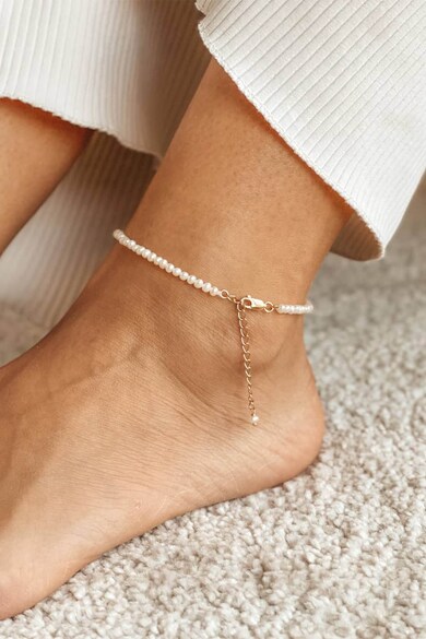 INDIRA Bratara de picior placata cu aur de 14K si decorata cu perle Femei
